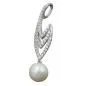 Preview: Anhänger 36x9mm Zirkonias mit Zuchtperle Silber 925 Preview: Anhänger 36x9mm Zirkonias mit Zuchtperle Silber 925