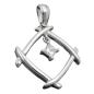 Preview: Anhänger 21x21mm Viereck Zirkonia glänzend rhodiniert Silber 925 Preview: Anhänger 21x21mm Viereck Zirkonia glänzend rhodiniert Silber 925