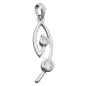 Preview: Anhänger 28x9mm Zirkonias weiß rhodiniert Silber 925 Preview: Anhänger 28x9mm Zirkonias weiß rhodiniert Silber 925