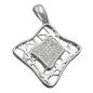 Preview: Anhänger 23x23mm Viereck Zirkonias glänzend rhodiniert Silber 925 Preview: Anhänger 23x23mm Viereck Zirkonias glänzend rhodiniert Silber 925