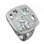 Preview: Ring 18mm Viereck Zirkonias aqua weiß glänzend rhodiniert Silber 925 Ringgröße 60 Preview: Ring 18mm Viereck Zirkonias aqua weiß glänzend rhodiniert Silber 925 Ringgröße 60