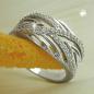 Preview: Ring 11mm mit vielen Zirkonias glänzend rhodiniert Silber 925 Ringgröße 54
