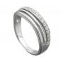 Preview: Ring 6mm mit Zirkonias glänzend rhodiniert Silber 925 Ringgröße 54