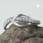 Preview: Ring 7mm mit vielen Zirkonias glänzend rhodiniert Silber 925 Ringgröße 57