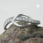 Preview: Ring 7mm mit vielen Zirkonias glänzend rhodiniert Silber 925 Ringgröße 57