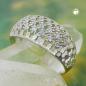 Preview: Ring 9mm mit vielen Zirkonias glänzend rhodiniert Silber 925 Ringgröße 56