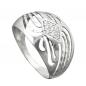 Preview: Ring 12mm mit Zirkonias glänzend diamantiert rhodiniert Silber 925 Ringgröße 58