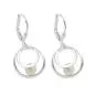 Preview: Ohrbrisur Ohrringe 30x13mm 2 Kreise mit Süßwasserperle Silber 925 Preview: Ohrbrisur Ohrringe 30x13mm 2 Kreise mit Süßwasserperle Silber 925