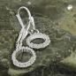 Preview: Ohrbrisur Ohrhänger Ohrringe 26x10mm Kreis mit Zirkonias Silber 925 Preview: Ohrbrisur Ohrhänger Ohrringe 26x10mm Kreis mit Zirkonias Silber 925