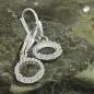 Preview: Ohrbrisur Ohrhänger Ohrringe 26x10mm Kreis mit Zirkonias Silber 925