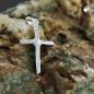 Preview: Anhänger 20x6mm Kreuz mit Zirkonias matt-glänzend Silber 925 Preview: Anhänger 20x6mm Kreuz mit Zirkonias matt-glänzend Silber 925