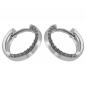 Preview: Creole Ohrring 13x2mm Klappscharnier mit Zirkonias Silber 925 Preview: Creole Ohrring 13x2mm Klappscharnier mit Zirkonias Silber 925