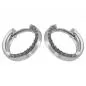 Preview: Creole Ohrring 13x2mm Klappscharnier mit Zirkonias Silber 925 Preview: Creole Ohrring 13x2mm Klappscharnier mit Zirkonias Silber 925