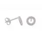Preview: Ohrstecker Ohrring 7mm Kreis mit Zirkonias Silber 925