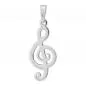 Preview: Anhänger 24x12mm Violinschlüssel glänzend Silber 925