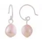 Preview: Ohrhaken Ohrring 24x9mm Süßwasserzuchtperle roséfarben Silber 925 Preview: Ohrhaken Ohrring 24x9mm Süßwasserzuchtperle roséfarben Silber 925