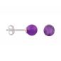 Preview: Ohrstecker Ohrring ca. 6mm Amethyst Silber 925