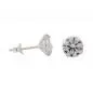 Preview: Ohrstecker Ohrring 6mm Zirkonia rund gefasst Silber 925