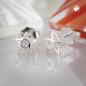 Preview: Ohrstecker Ohrring 6mm Stern Pentagramm Zirkonia weiß Silber 925 Preview: Ohrstecker Ohrring 6mm Stern Pentagramm Zirkonia weiß Silber 925