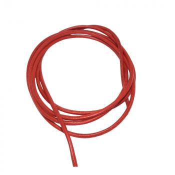 Lederband Rundschnur Rindleder 2mm rot gefärbt ca. 1m