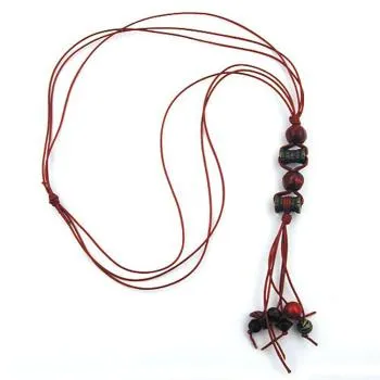 Kette, 2x Walze altgold-farbig rot