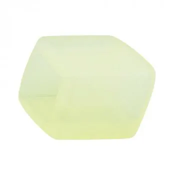 Tuchring 45x36x18mm Sechseck hellgelb-transparent matt Kunststoff