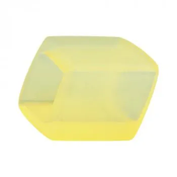 Tuchring 45x36x18mm Sechseck gelb-transparent matt Kunststoff