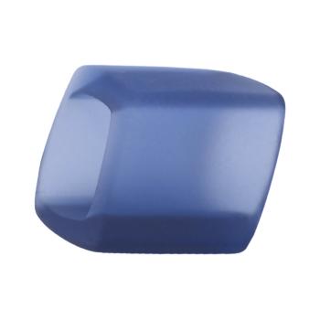 Tuchring 45x36x18mm Sechseck mittelblau-transparent matt Kunststoff