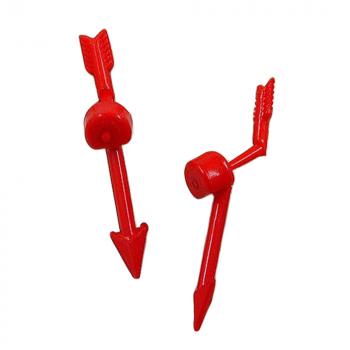 Ohrstecker Ohrring 5x20mm Pfeil 2-teilig rot-glänzend Kunststoff Vollplastik