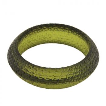 Armreif 85x24mm Kunststoff Webstruktur oliv-grün