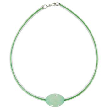 Kette, Olive mint-kristall, Schlauch