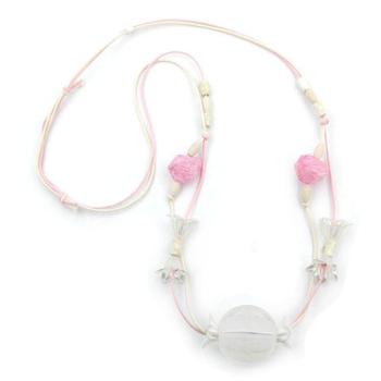 Kette, weiß-rosa, Blütenkelch