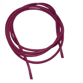 Lederband Rundschnur Rindleder 2mm fuchsia beere gefärbt ca. 1m