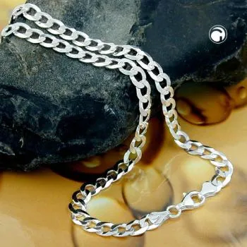 Kette 67mm flache Panzerkette Silber 925 50cm