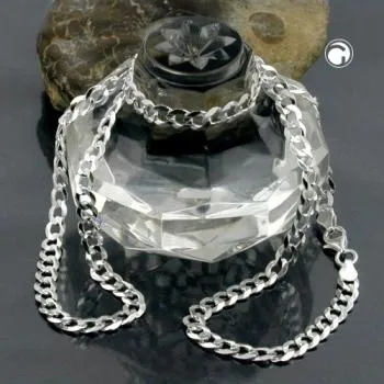 Kette 45mm flache Panzerkette Silber 925 55cm