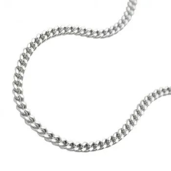 Kette 17mm Flachpanzerkette 2x diamantiert Silber 925 60cm