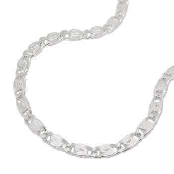 Kette 32mm S-Panzerkette flach diamantiert Silber 925 60cm