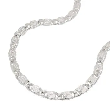 Kette 32mm S-Panzerkette flach diamantiert Silber 925 60cm