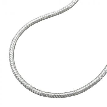 Kette 1,3mm runde Schlangenkette Silber 925 50cm