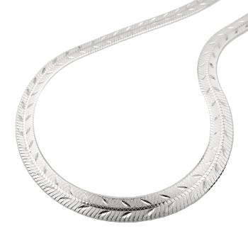 Kette 7mm Schlange flach gedrückt mit Diamantschliff Silber 925 45cm