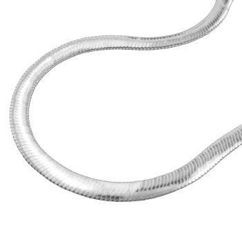 Kette 4mm Schlange flach glänzend Silber 925 38cm