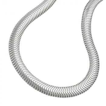 Kette 6x2mm flache Schlangenkette glänzend Silber 925 41cm