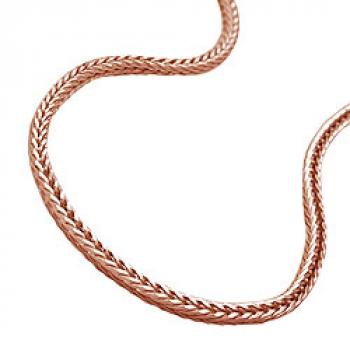 Kette 15mm Fuchsschwanzkette vierkant rosé vergoldet 10 Milliem gold-plattiert Silber 925 42cm