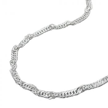 Kette 2mm Singapurkette diamantiert Silber 925 50cm