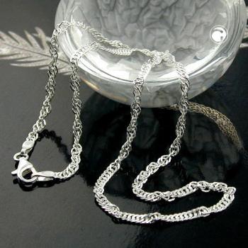 Kette 2mm Singapurkette diamantiert Silber 925 60cm