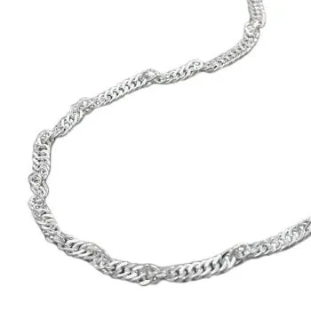 Kette 2mm Singapurkette diamantiert Silber 925 60cm