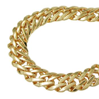 Armband 7,7mm Fantasie flach vergoldet AMD 17cm