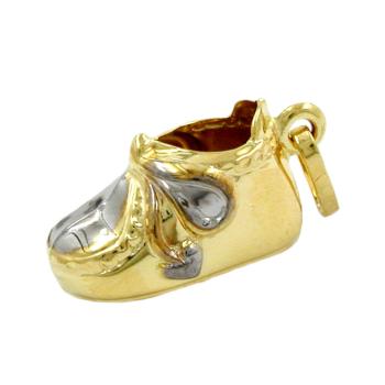 Anhänger 12x7x6mm Babyschuh 9Kt GOLD