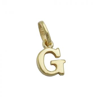 Anhänger 8x6mm Buchstabe G glänzend 9Kt GOLD