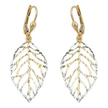 Brisur 45x16mm Blatt durchbrochen 9Kt GOLD